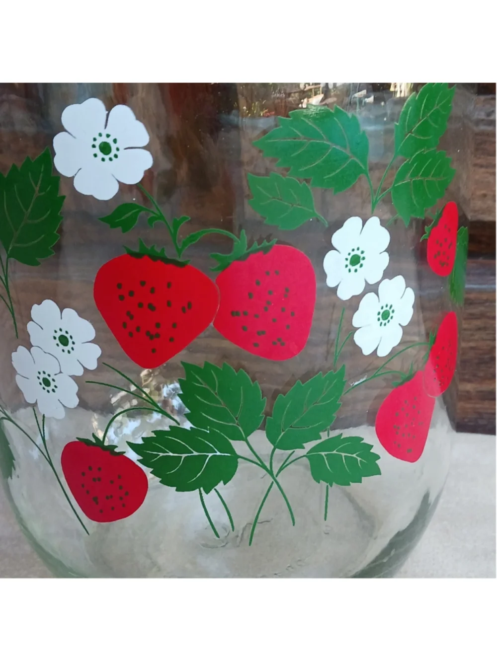 VTG Le Parfait Super 3L Glass Swing Top Canister Jar Strawberry Cottagecore